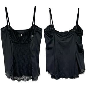Vintage Whimsigoth Coquette Feminine Lace Lightweight Camisole By Nan Flower - L